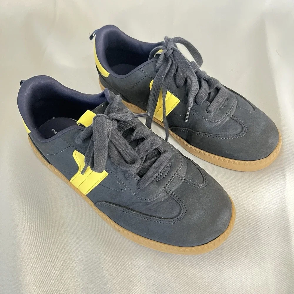 Wonder Nation‎ Kids Memory Foam Athletic Shoes Dark Gray Yellow US 2 Synthetic