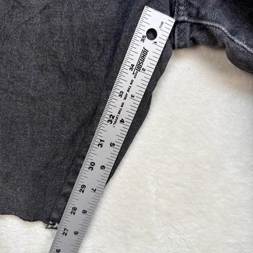 Levi's 501 Cutoff Shorts Mens 29 Button‎ Fly Black Denim Jean Shorts High Rise