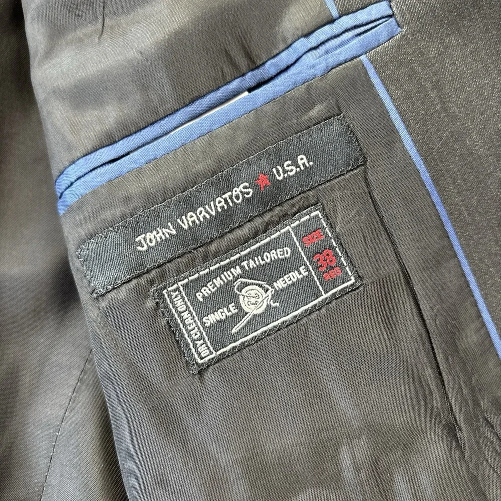 John Varvatos Loft Blazer Mens 38R Dark Gray Blend Blazer Sports Coat‎ Jacket