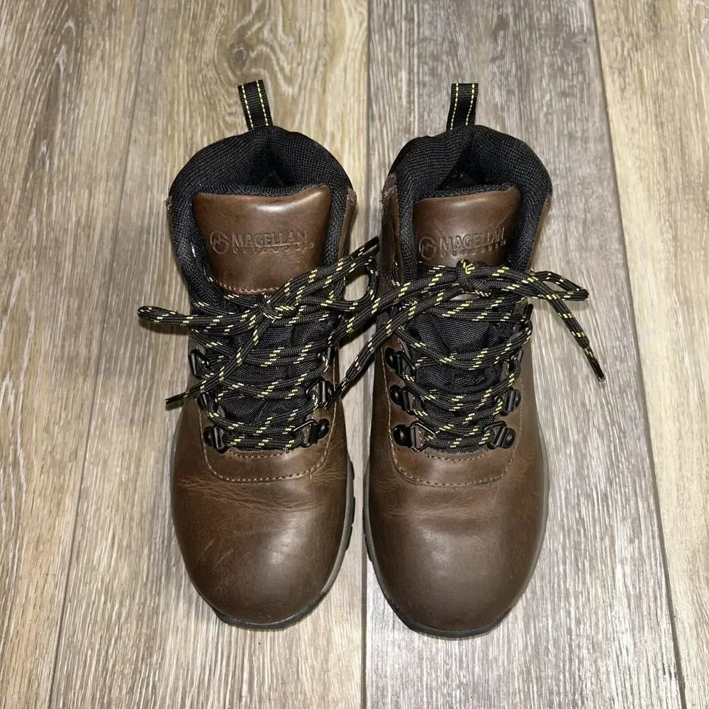 Magellan Outdoors Kids Boys Youth US Size 2 YFWMFYC1139 Brown Waterproof Boots