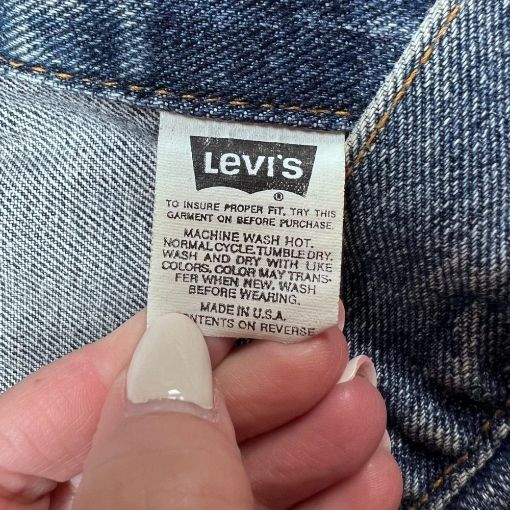 Levi's 70507-4890 Denim Jacket Mens XXL Blue Rare‎ Vintage Made in USA Trucker