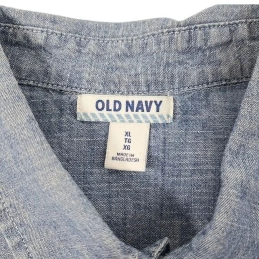 Old Navy Boys‎ Baby Blue Button-Down Collared Shirt Size XL TG XG
