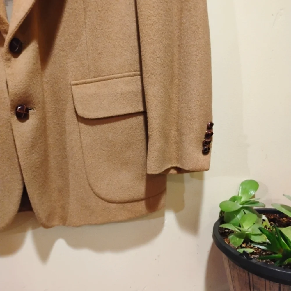 Stafford Vintage Camel Wool Blend Blazer Suit Jacket. Size 44 R​​​