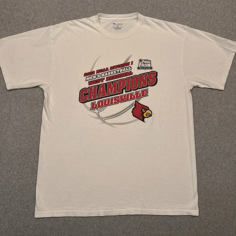 Champion Louisville Cardinals 2012 Final Four Champions T-Shirt Mens XL Crewneck