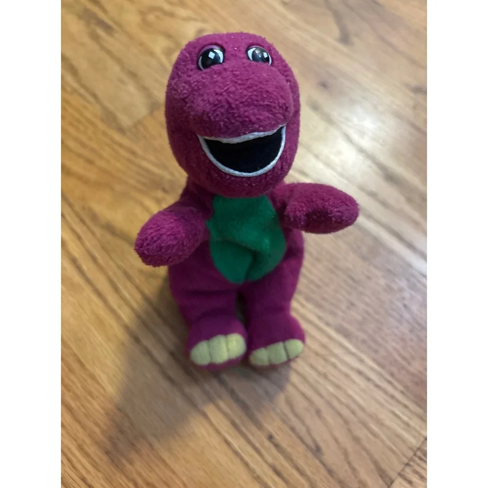 GUND‎ 1997 Barney the Dinosaur Plush Stuffed Toy Purple Green Yellow