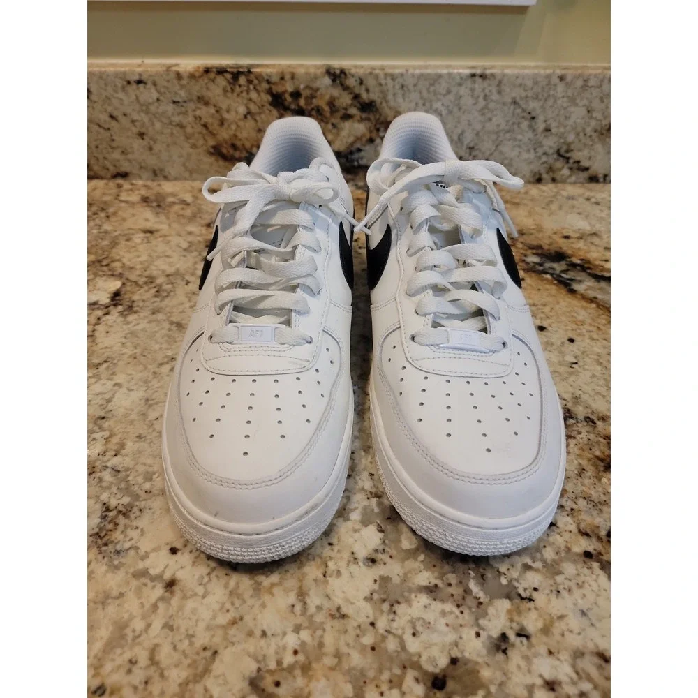 NIKE AIR FORCE 1 LOW ID NIKE BY YOU HD WHITE-BLACK SZ 10 [CT7875-994] Worn Once