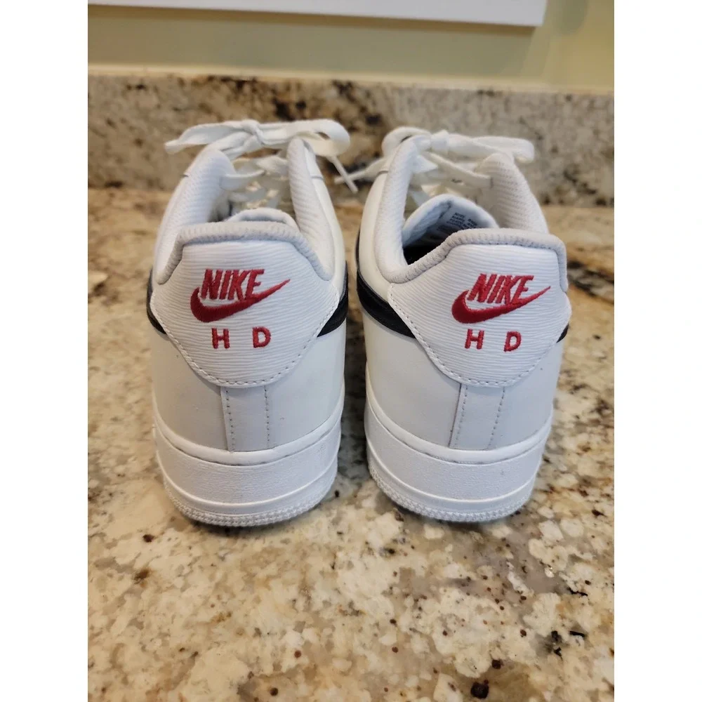 NIKE AIR FORCE 1 LOW ID NIKE BY YOU HD WHITE-BLACK SZ 10 [CT7875-994] Worn Once