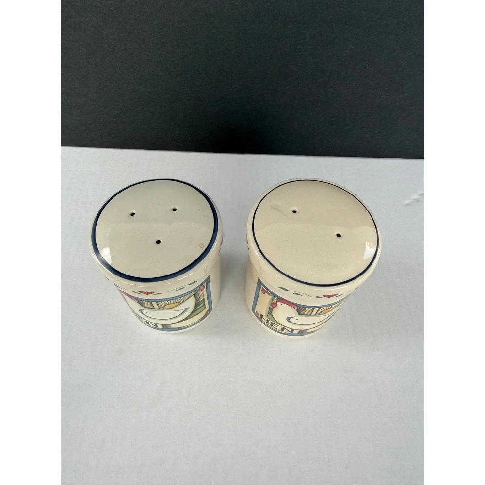 Susan Winget Certified International Hen Heart Salt and Pepper Shakers Farmhouse