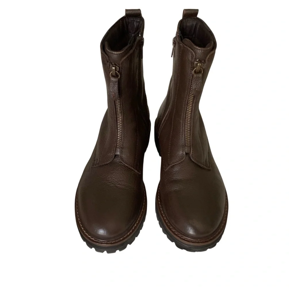Alberto Toressi Women’s Size 38/7 Brown Leather Mid Calf Side Zip Boots