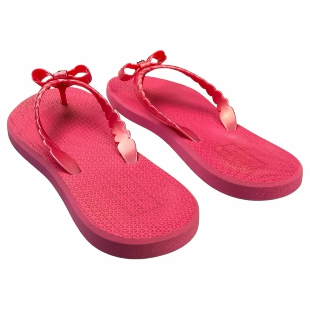 Kate Spade New York Women’s Denise Bow Flip-Flops Deep Pink Y2K Size 7/8