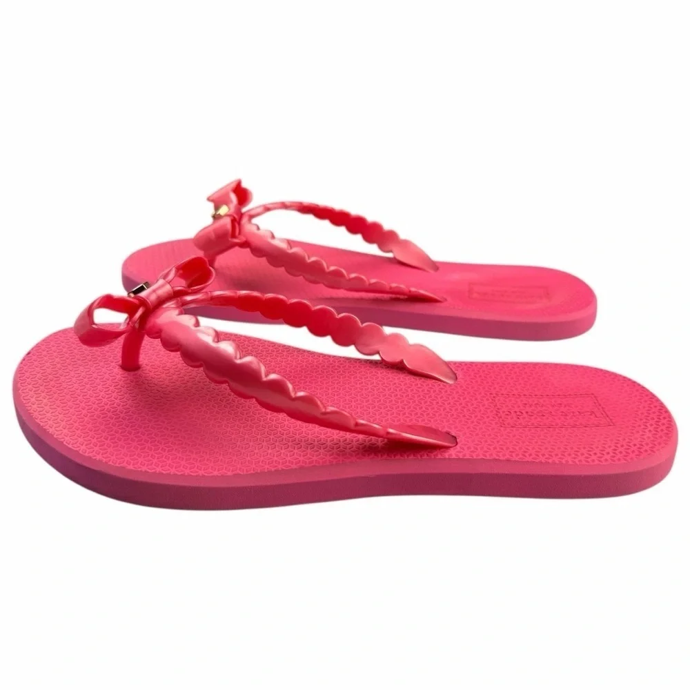 Kate Spade New York Women’s Denise Bow Flip-Flops Deep Pink Y2K Size 7/8