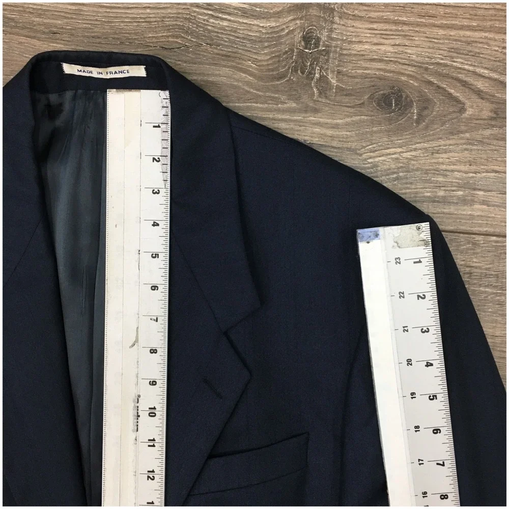 VINTAGE YSL‎ Mens Blazer Sport Coat Casual Jacket Size 40L Classic Wool Suit