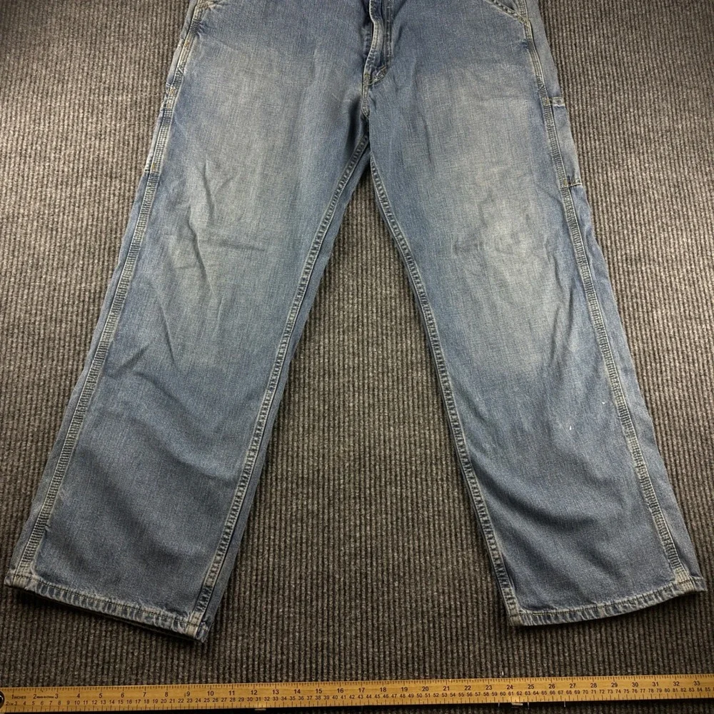 Levis Carpenter Loose Straight Jeans Mens 36x30 Blue Denim Utility Work Pants