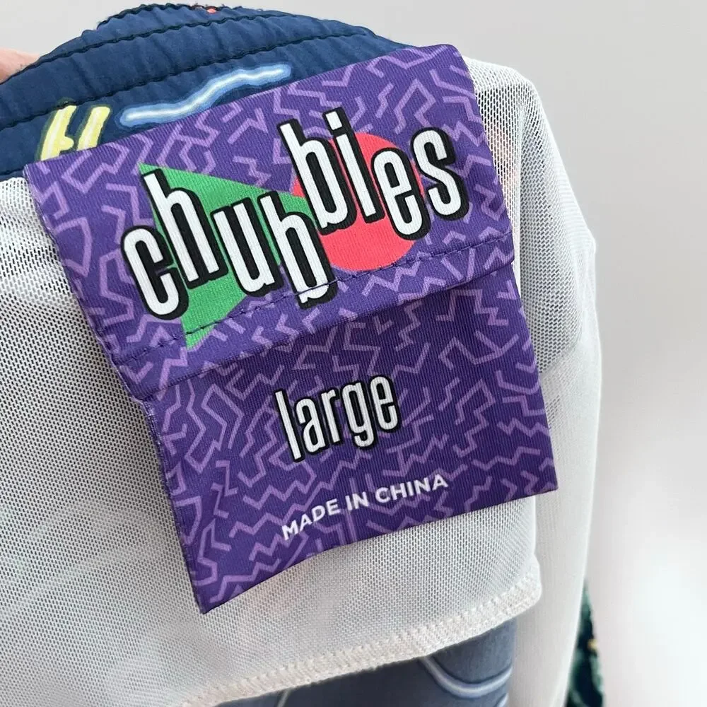 chubbies neon flamingo