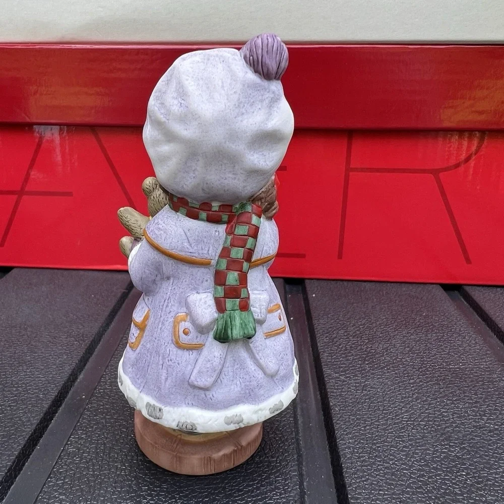 Vtg Giordano From The Attic Georgi & Vanessa Figurine Christmas Decor Hand Paint