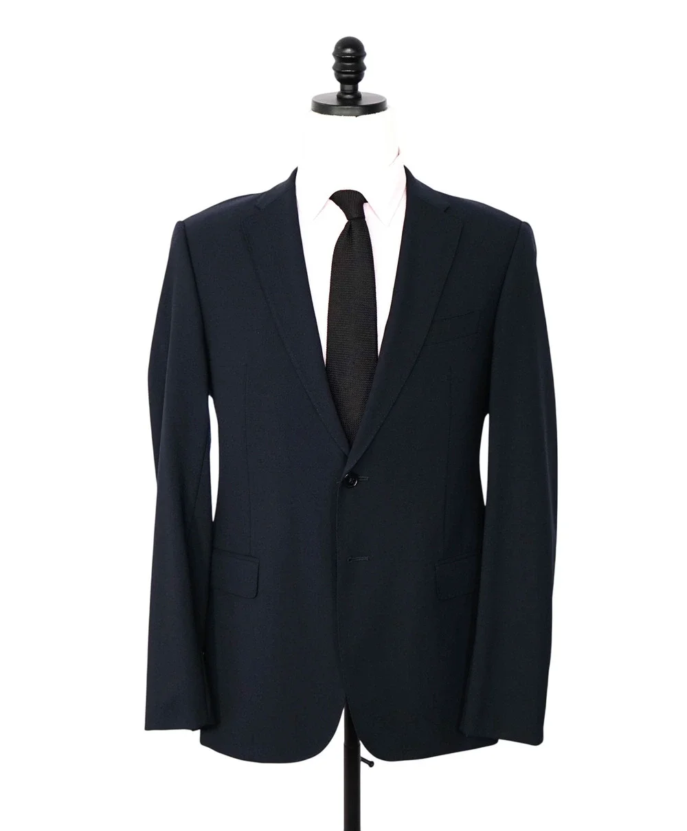 ARMANI COLLEZIONI - Navy Blue Wool Blazer - 38R