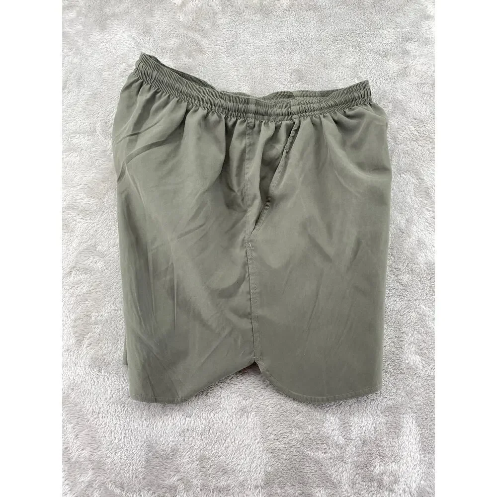 Adidas Running Shorts Olive Green Lightweight Lined Athletic Men's Medium