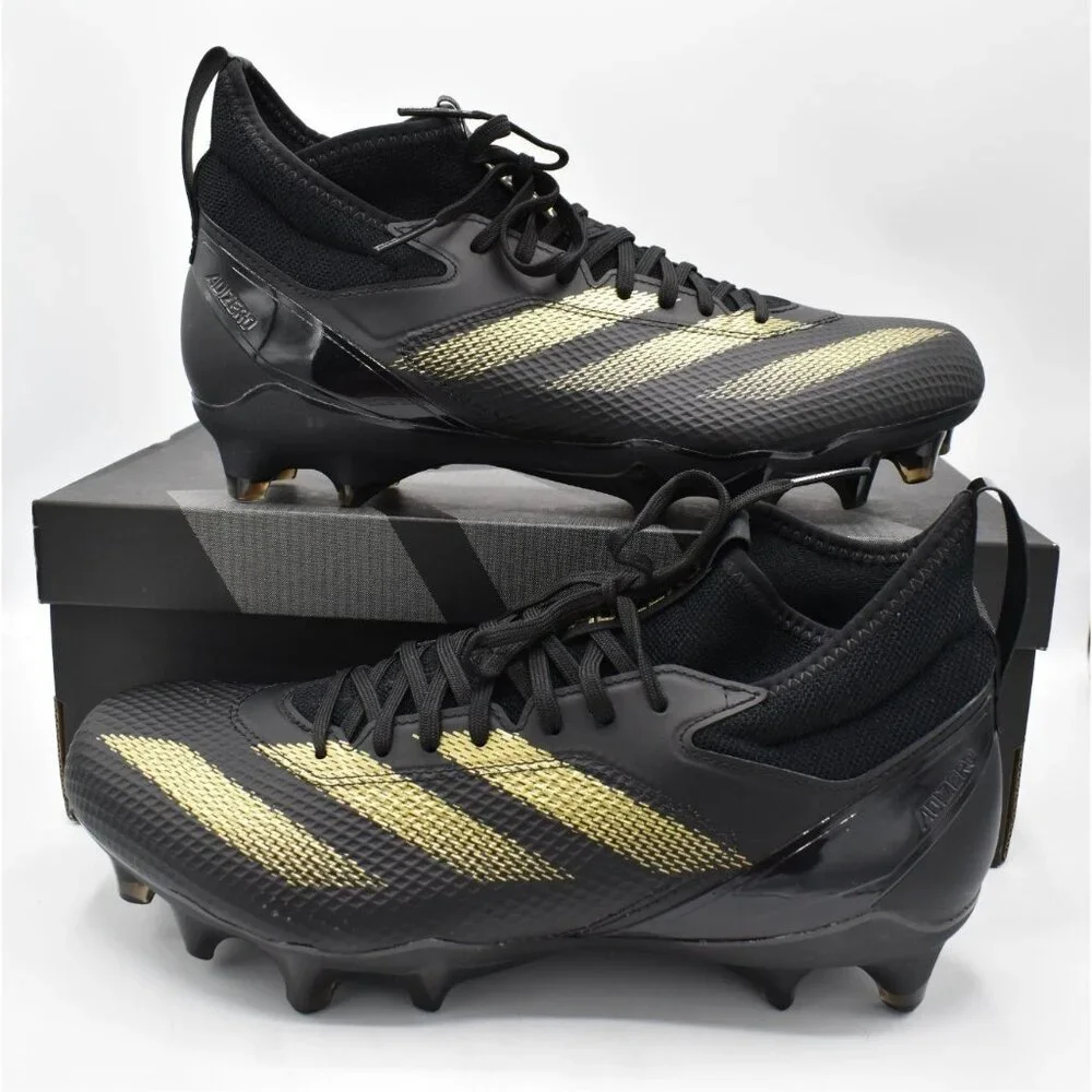 Adidas Mens Size 11 Adizero Impact Core Black‎ Football Cleats Shoes