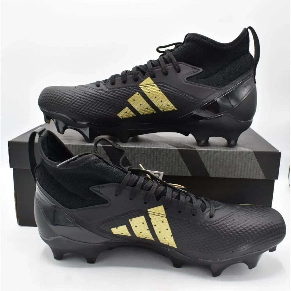 Adidas Mens Size 11 Adizero Impact Core Black‎ Football Cleats Shoes