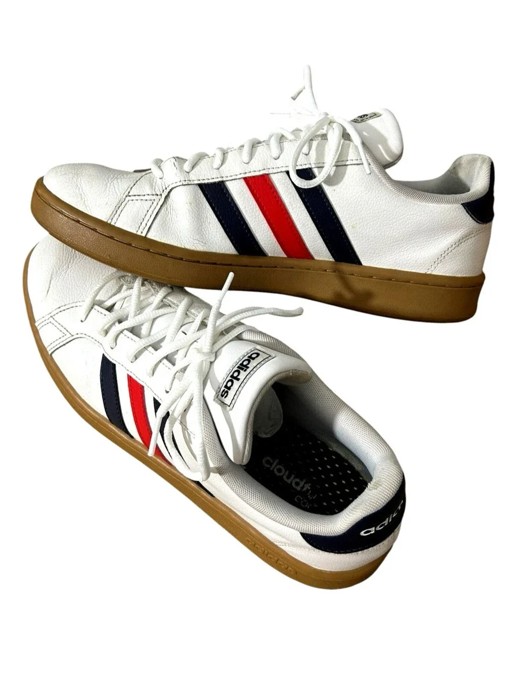 ADIDAS Mens (10.5) Grand Court Active Red /White / Blue - EE7888