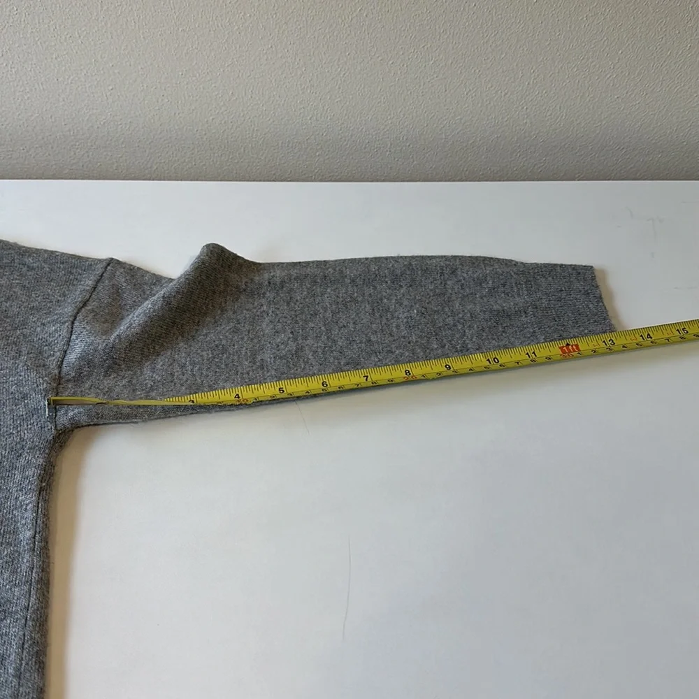 J Crew Women's Opal Embellished Crew Neck Sweater Top Gray EUC Size Small