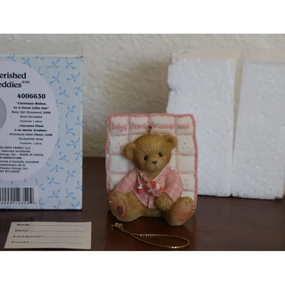 Cherished Teddies Christmas Wishes For A Sweet Little One Baby Girl Ornament