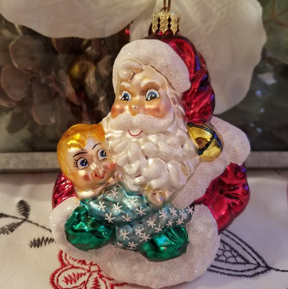 Christopher Radko blanket santa twosome