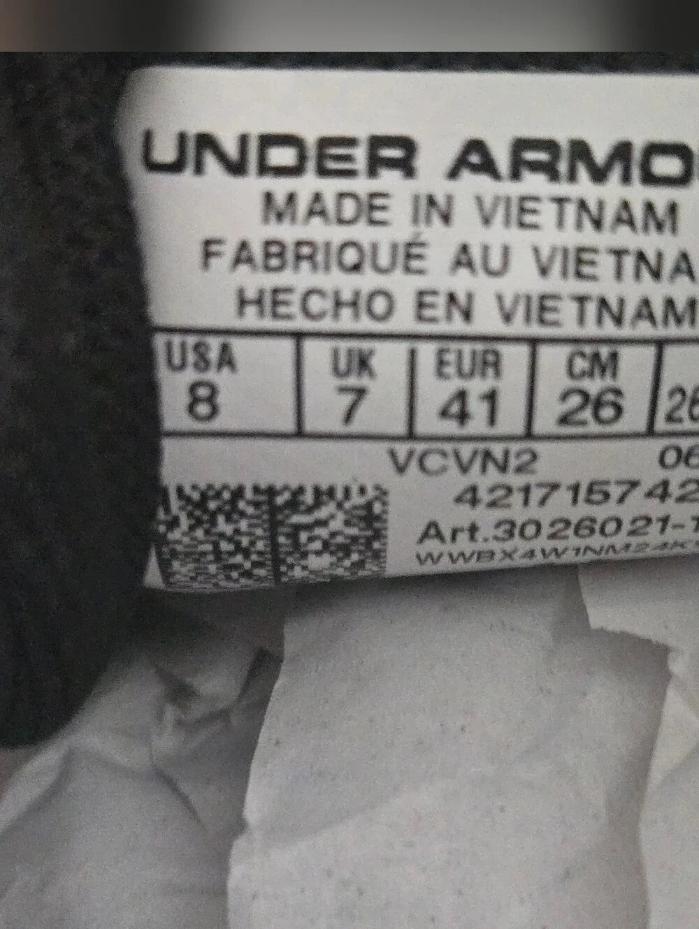 Under Armour mens size