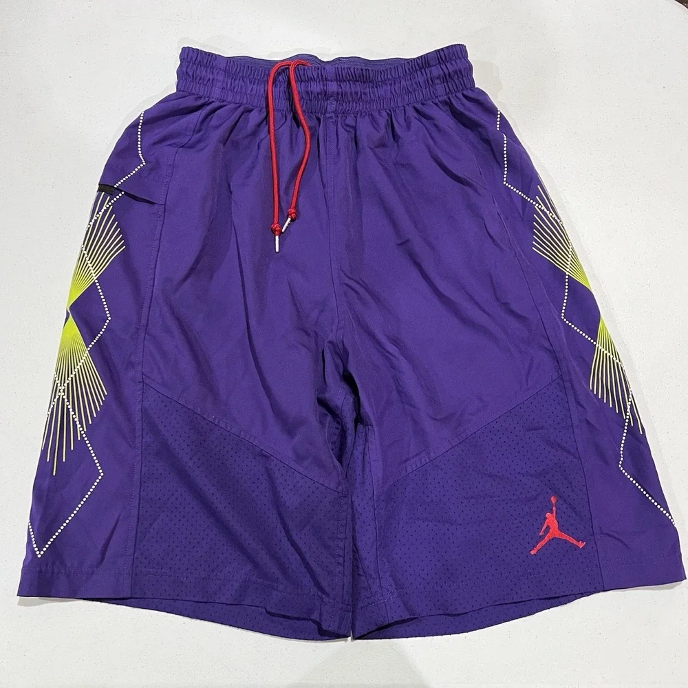 Y2K Nike Air Jordan Franklin Street Basketball Shorts Men's sz M Purple 508111