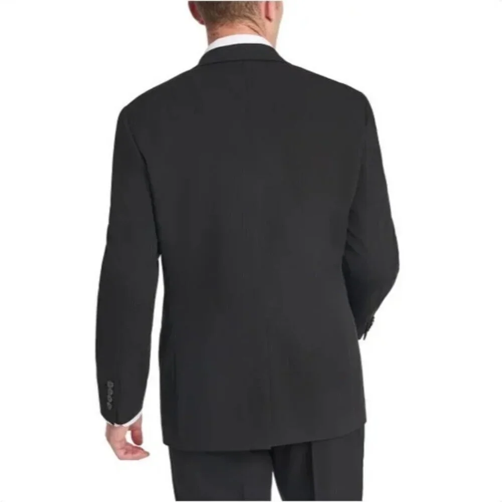 NEW Chaps Men's 42R Black Two-Button Jacket Blazer Regular