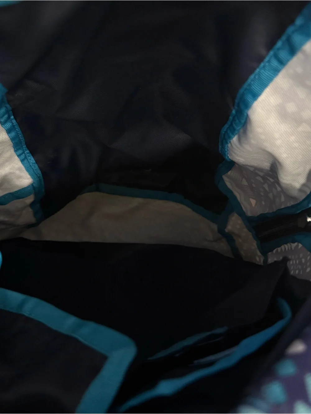 Jansport Blue Teal Pattern Rolling Backpack with Wheels