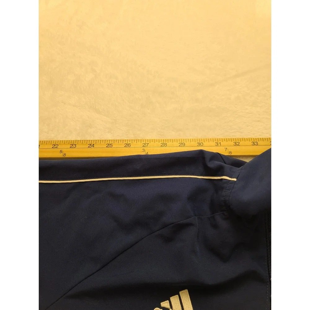 Adidas‎ Navy Blue Full Zip Track Jacket Orange Number 34 Mesh Lined Men's Large