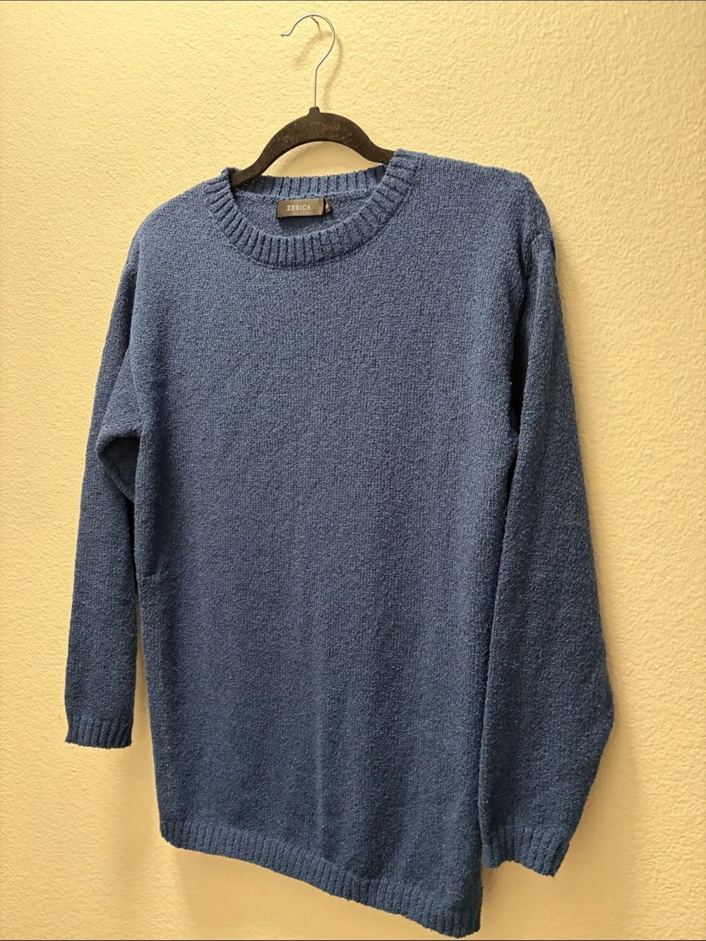 Zesica Blue Knit Women's Sweater Set - Cozy Pullover and Shorts