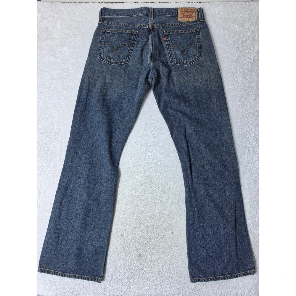 Vintage Levis 527 Mens 34/32 Jeans Blue Low Boot Cut Denim Classic Medium Wash