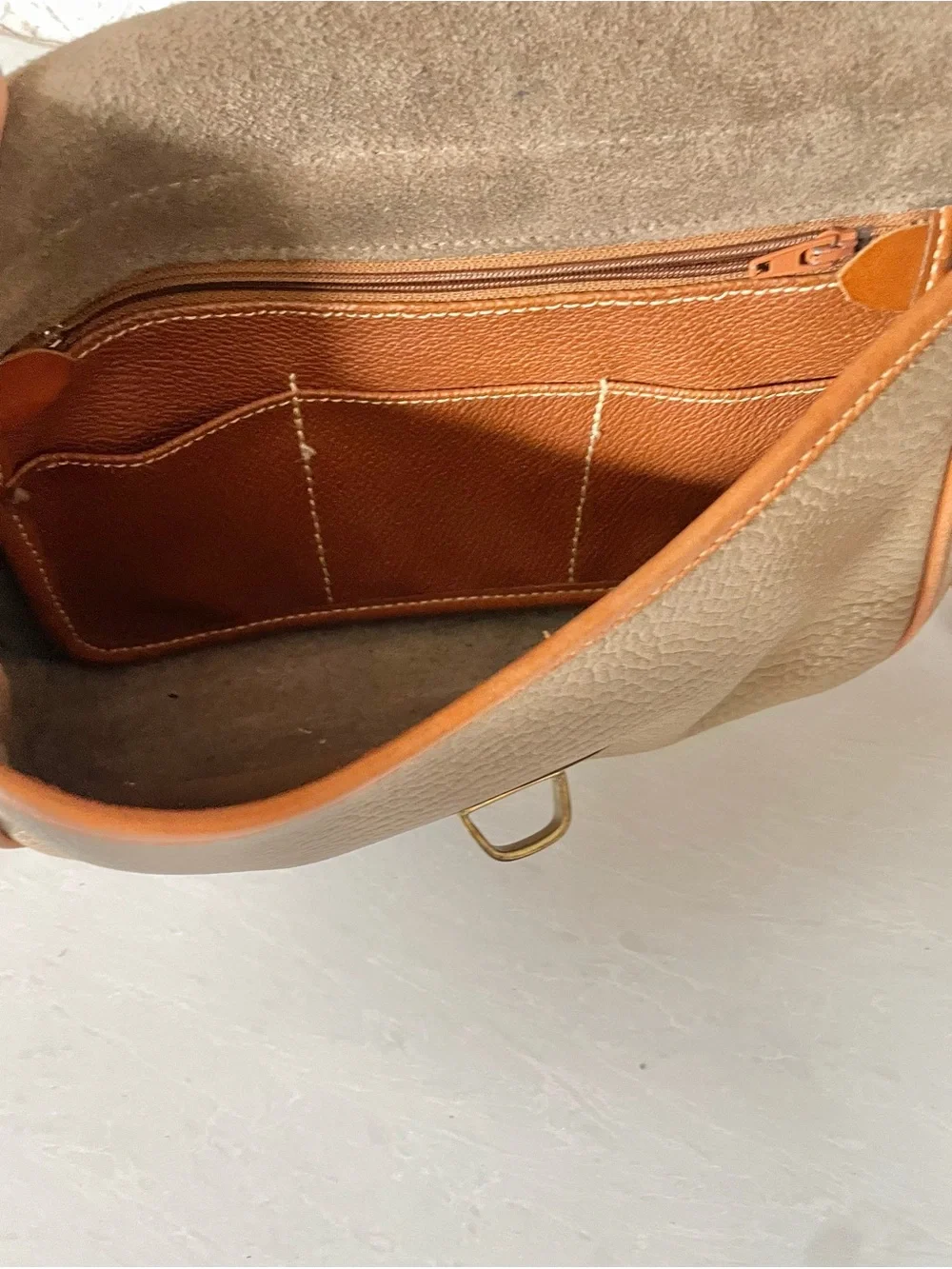 Dooney & Bourke pebbled taupe