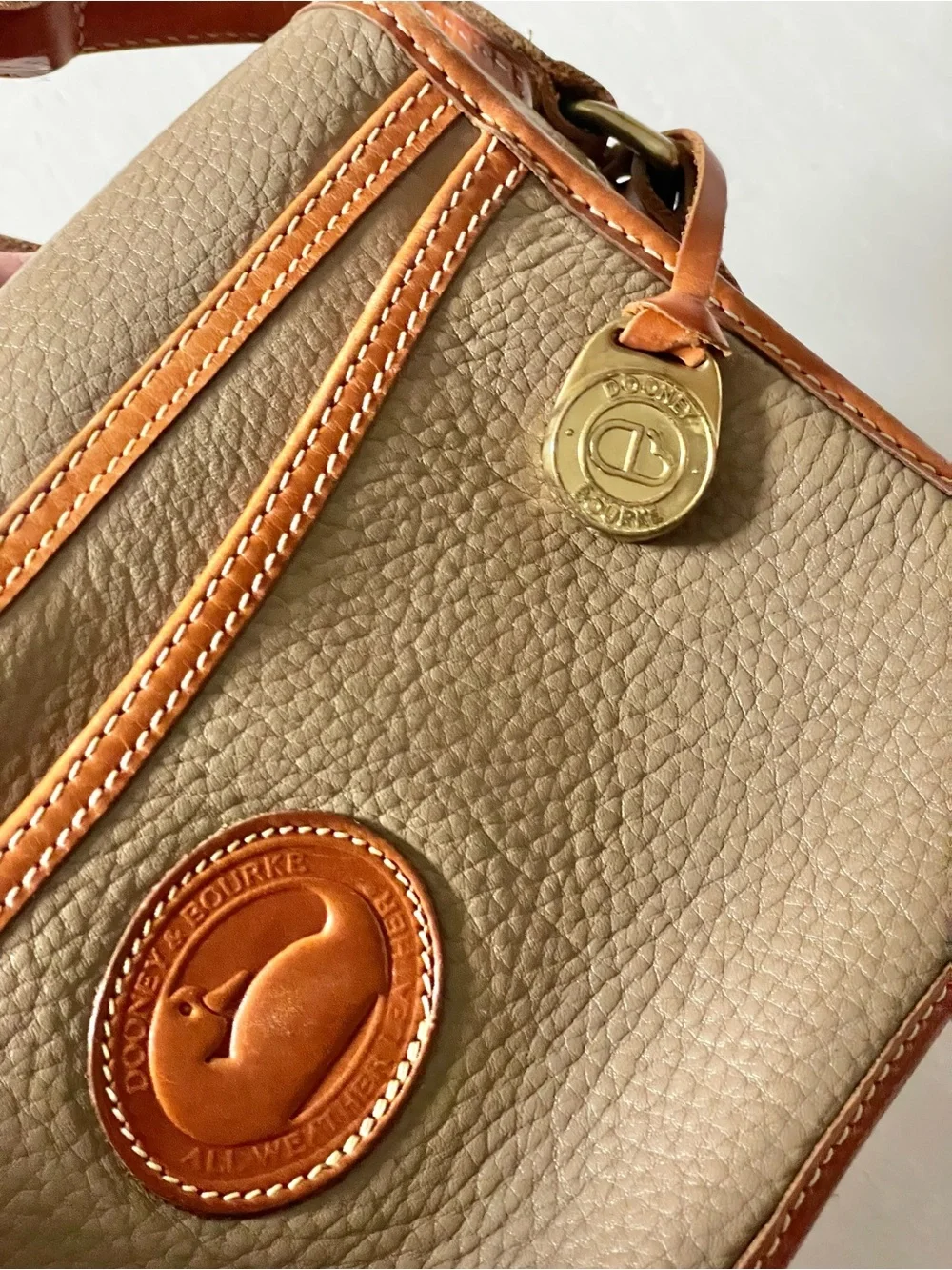 Dooney & Bourke pebbled taupe