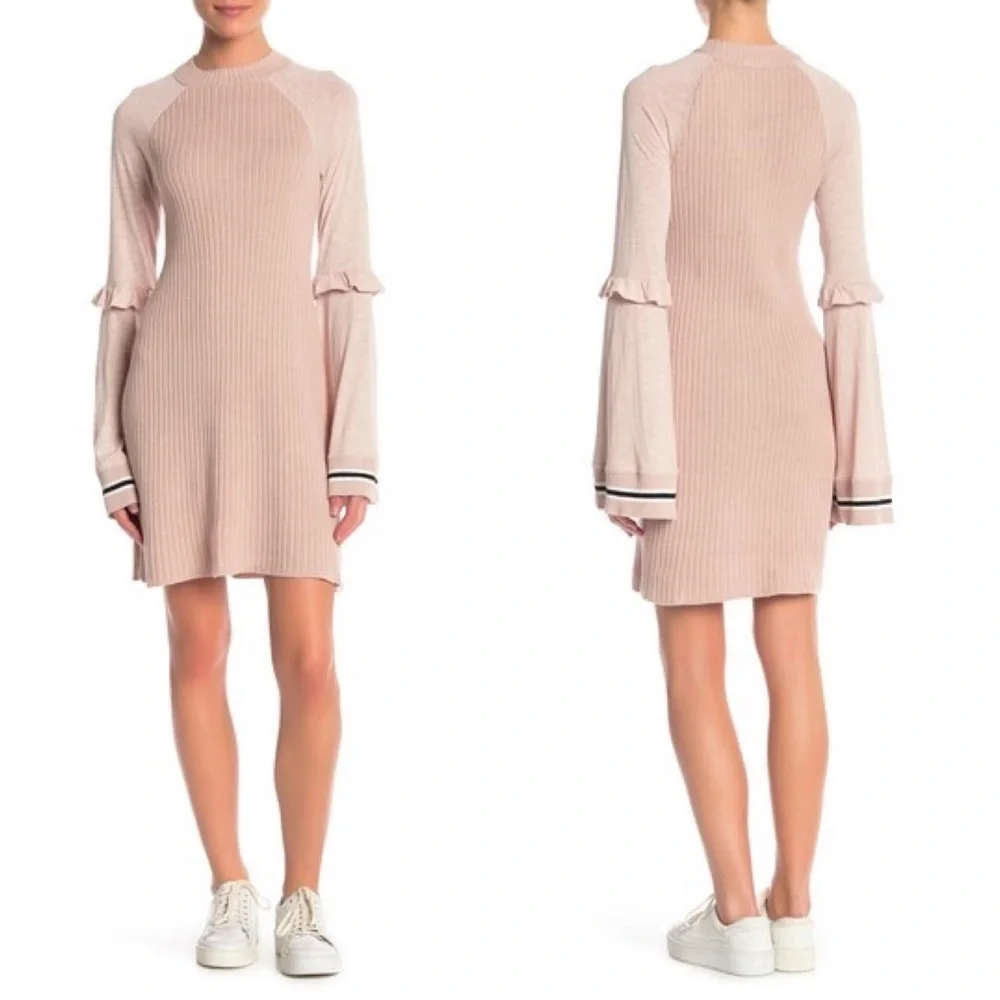 Free People Zou Bisou Knit Mini Dress