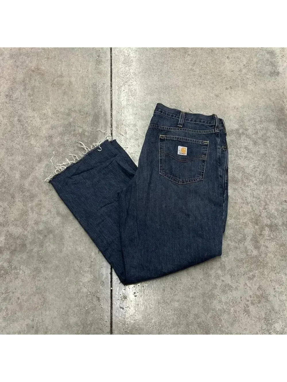 vintage carhartt dark blue relaxed baggy fit jeans size 38 x 29