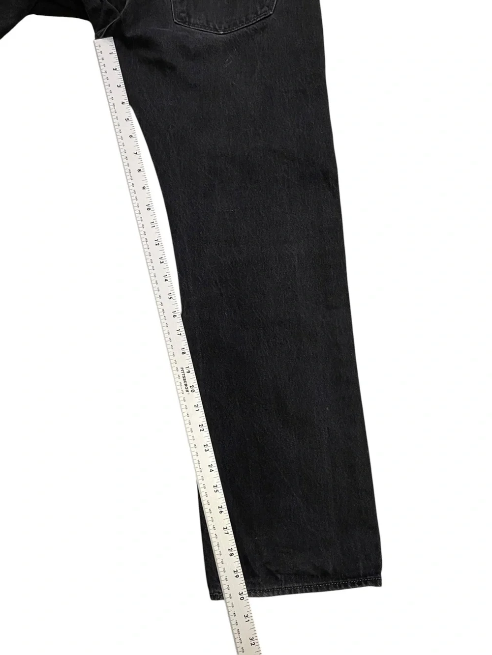 Levi's 501 Button Fly Black Straight Leg Relaxed Fit Men’s Jeans Size 35/32