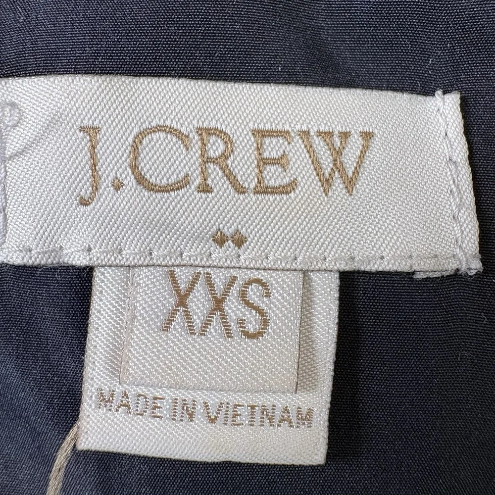 J.Crew‎ Down Puffer Vest Women XXS Black Quilted Preppy Minimalist  Capsule Cozy