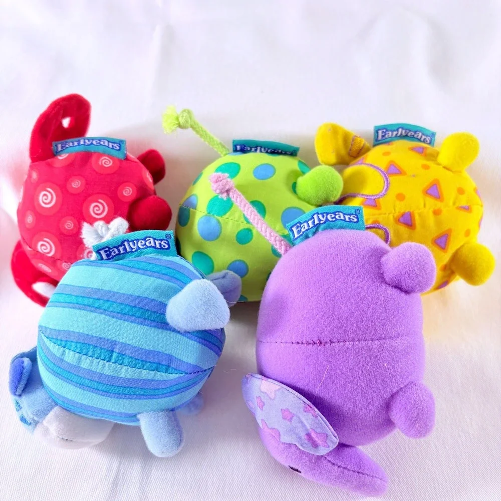 Earlyears Plush Animal Rattle Set Small Multicolor Sensory Developmental Toys