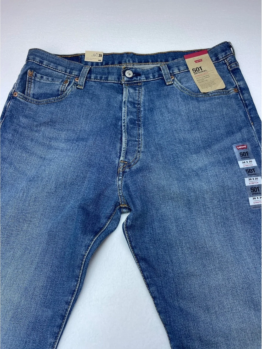 Levi's 501 Original Fit Blue Denim Jeans Size 36x30