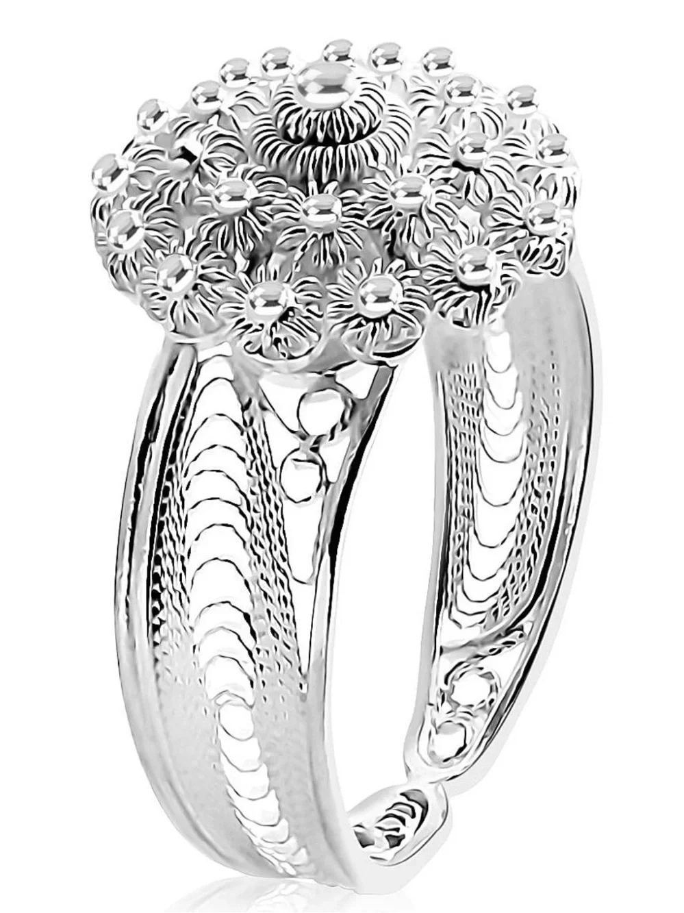 Sterling Silver Flower Ring