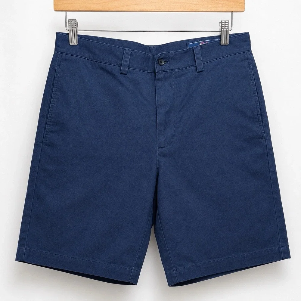 Vineyard Vines Men's Navy Blue Chino Shorts Size 30 Classic Preppy Cotton