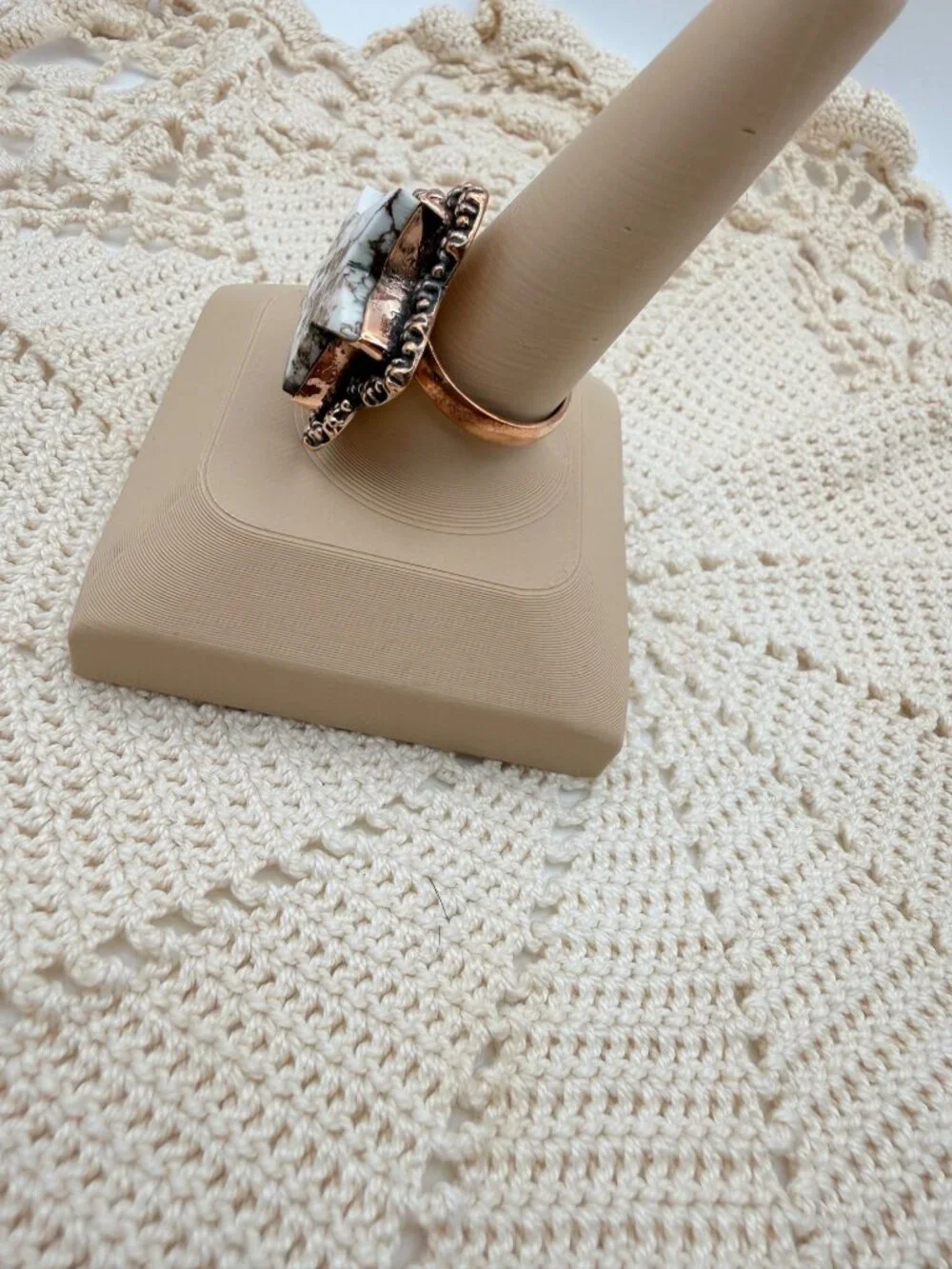 NWT Artisan Wild horse Star-Shap Copper Adj Statement Ring Western Boho Chic 11g