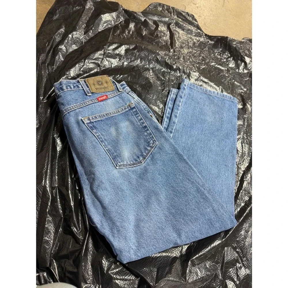 Wrangler Mens Five Star Premium Denim Straight Leg Jeans Light 96501DS 36x30