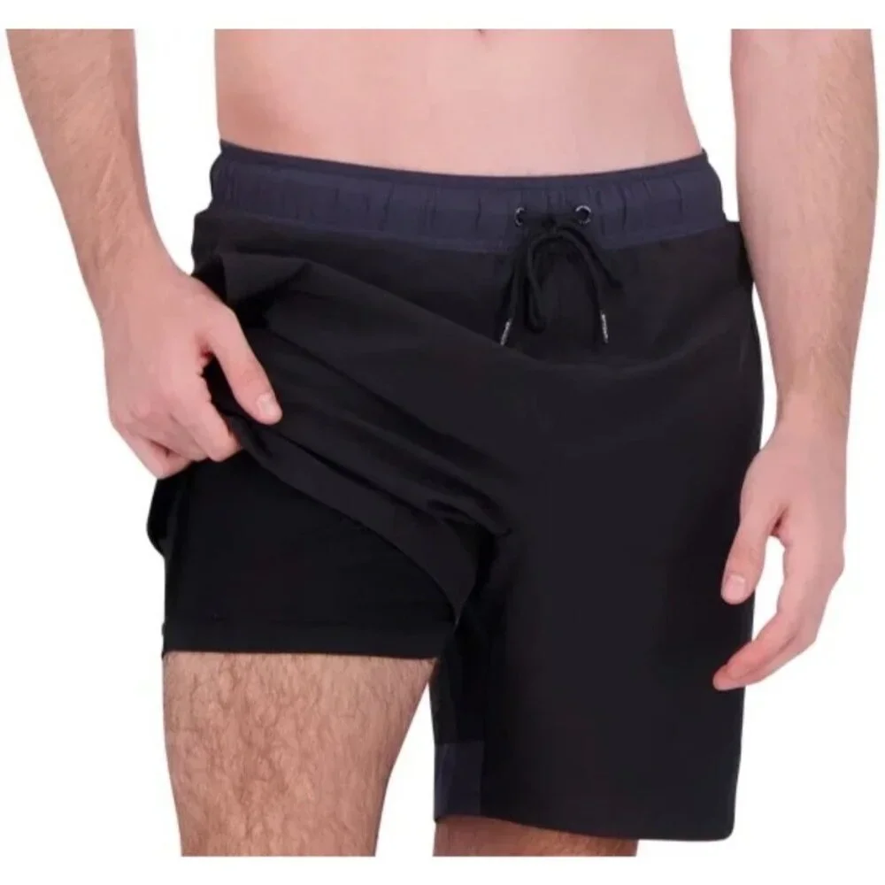 Spyder Men's XL Swim Trunk Black Athletic Shorts 7.5
