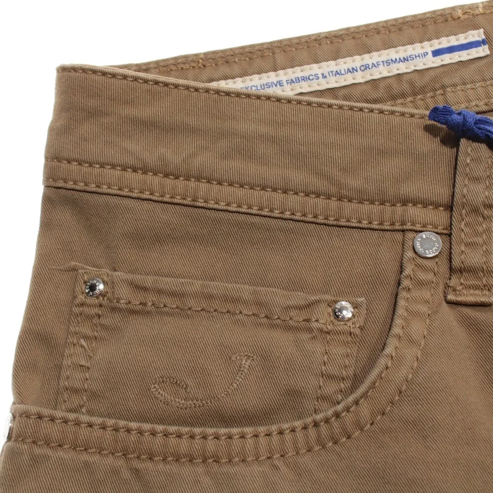 Jacob Cohen NWT 5 Pocket Jean Cut Pants Size 31 US Bard in Beige Cotton Blend