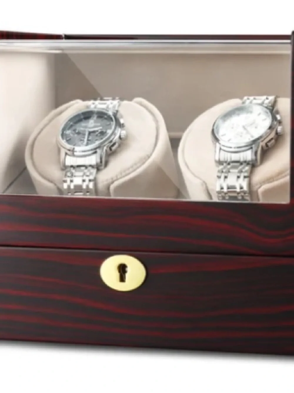 Chiyoda Classic Wooden Watch Display Case and Winder Double