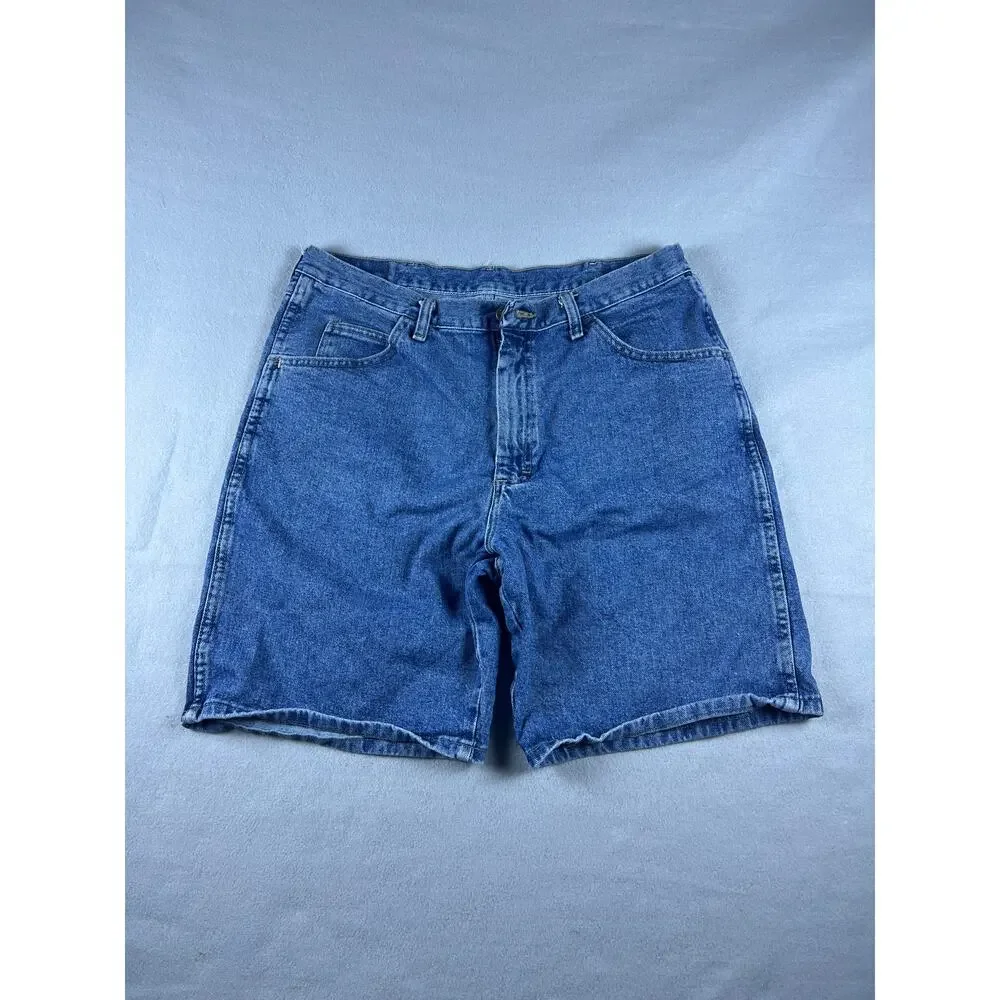 Vintage Wrangler Denim Shorts Mens 36 Blue Medium Wash Classic Leisure Jorts